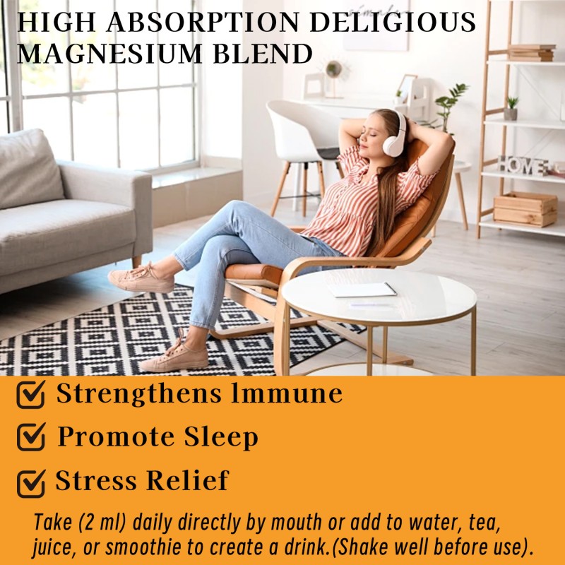 Magnesium Liquid Drops Factory - Organic Natural Herbal Calcium Vitamin Sleep