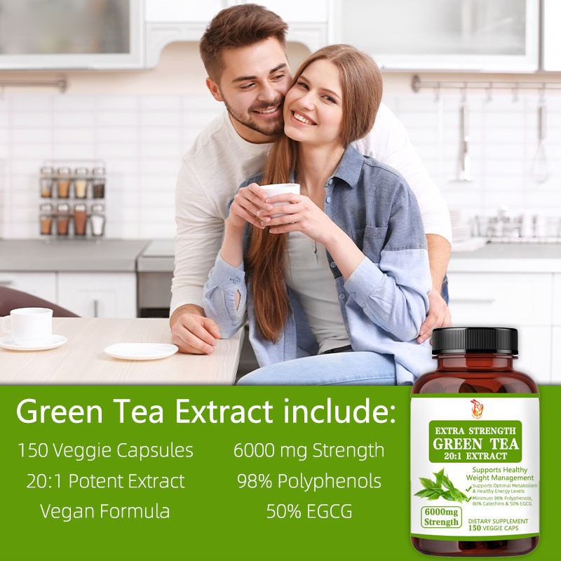 Green Tea Capsules Manufacturer - OEM 6000mg Strength Mental Focus Heart Health