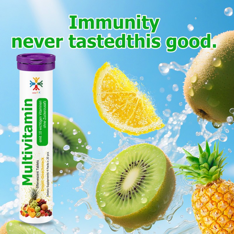 Multivitamins Effervescent Tablets Supplier - Custom Label OEM Energy Immunity Daily