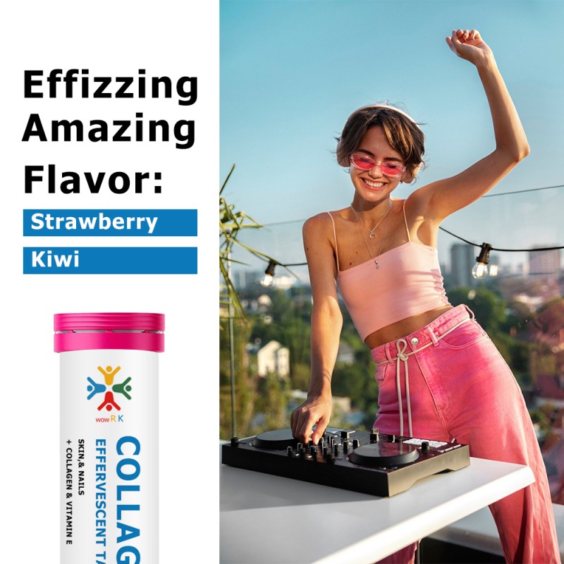 Collagen Effervescent Tablets Supplier - OEM ODM Skin Hair Nails Biotin Beauty