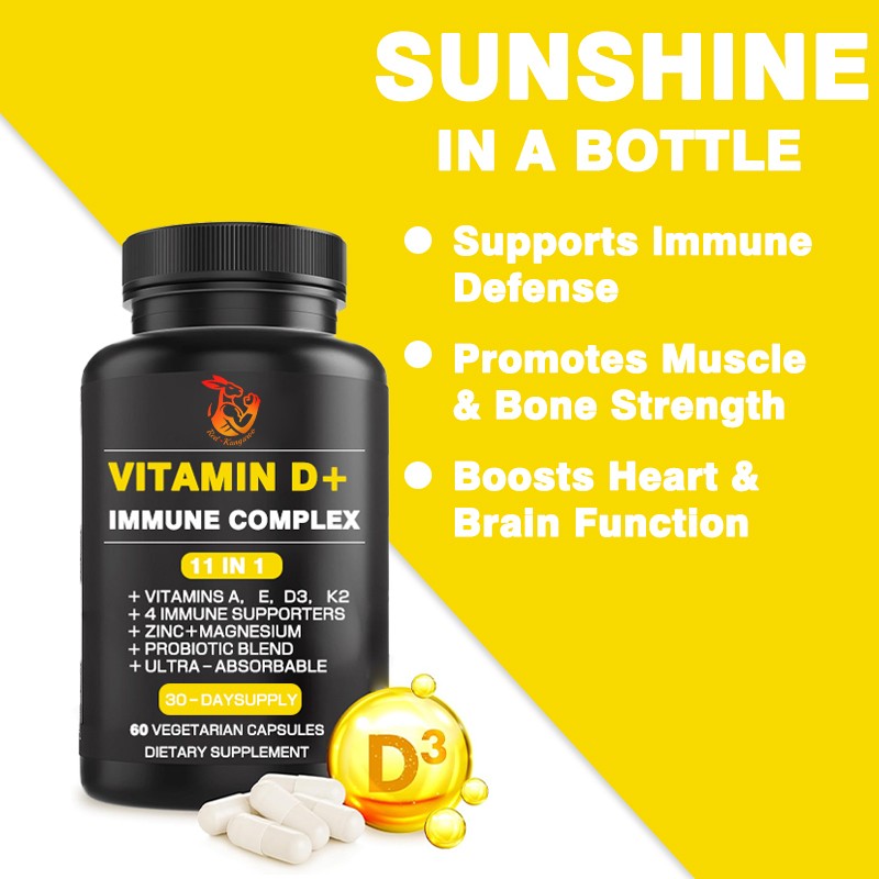 Men Multivitamin Capsules Supplier - OEM Daily Vitamin D Immune Non GMO