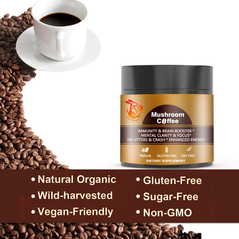 Black Instant Coffee Supplier - OEM Healthy Herbal Mushroom Digestion Gut Health