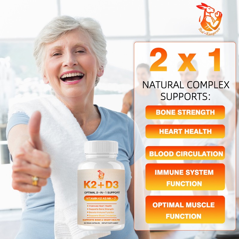Vitamin K2 Capsules Manufacturer - OEM MK7 Non-GMO Gluten Free Bones Immunity