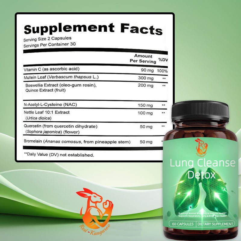 Lung Cleanse Capsules Factory - OEM Herbal Respiratory Health Breathing Support