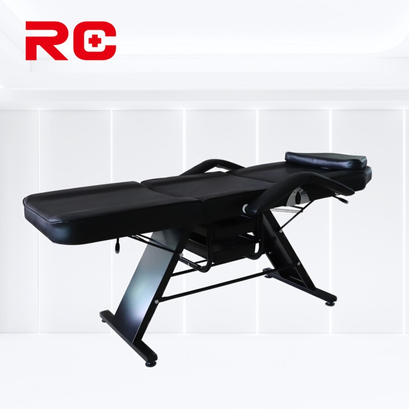 Beauty Recliner Bed Supplier - Black White Adjustable Massage Bed