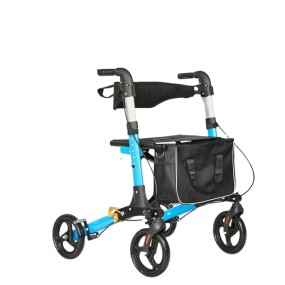 Walker With Seat Supplier - 4 Wheel Foldable For Elderly