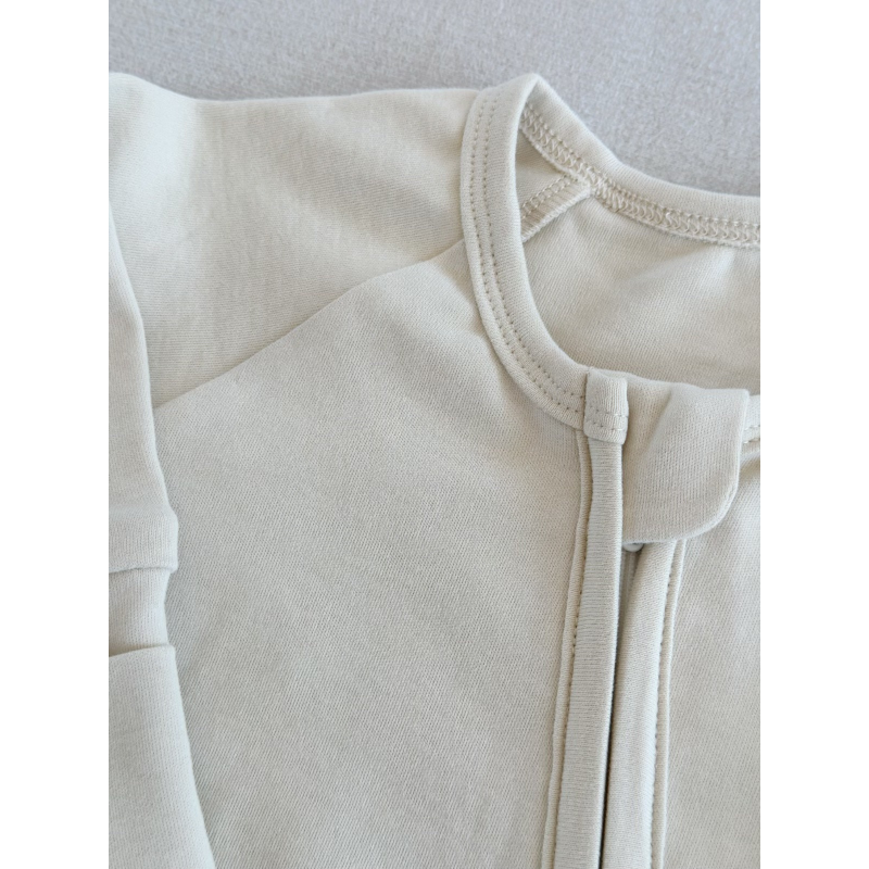 Cotton Romper Manufacturer - Unisex White Zipper Footie Bodysuit