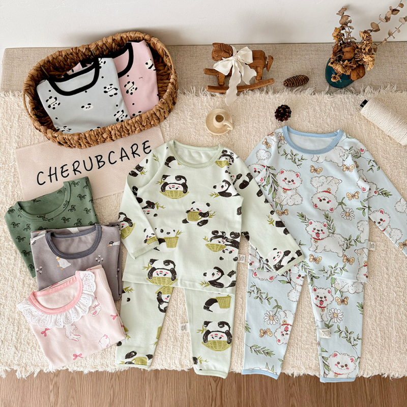 Kids Pajamas Supplier - Soft Cotton Printing Long Sleeve 2pcs Set
