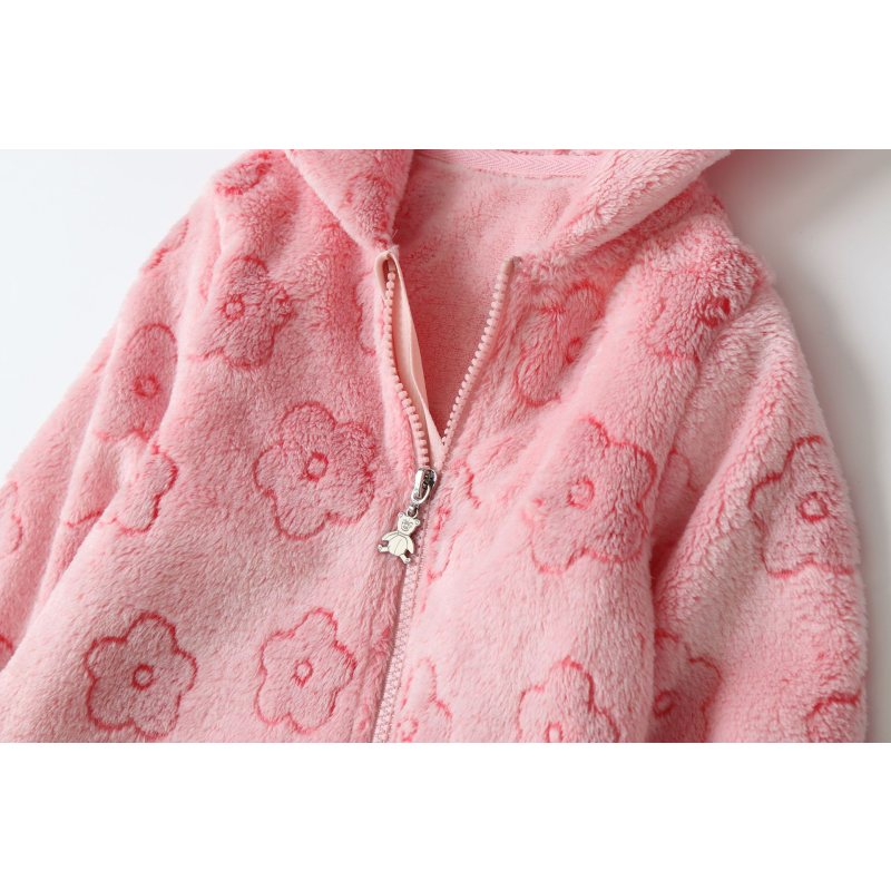 Newborn Clothes Factory - Cartoon Warm Zipper Rompers Outfit