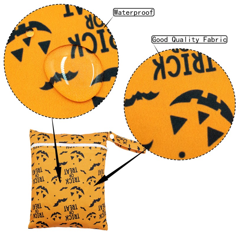 Halloween Wet Bag Supplier - Custom Polyester PUL Ziplock Storage