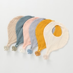 Adjustable Bib Supplier - Cotton Gauze Drool Towel Pacifier