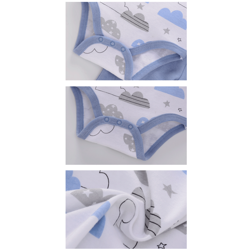 Baby Printed Clothes Supplier - Cartoon Long Sleeved Four Piece Set