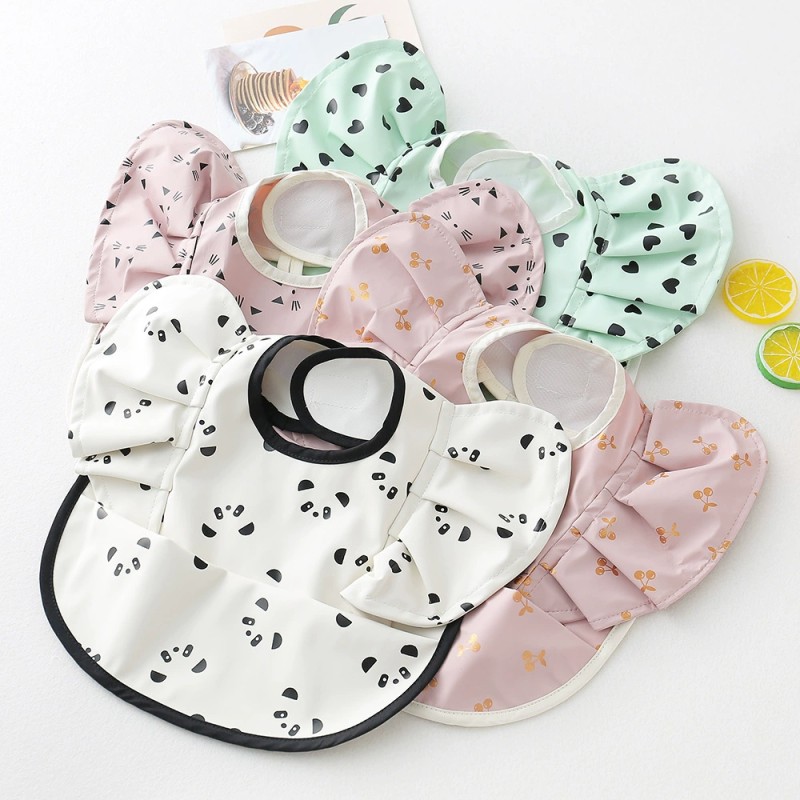 Korean Baby Bib Factory - Waterproof PU Sleeveless with Pocket