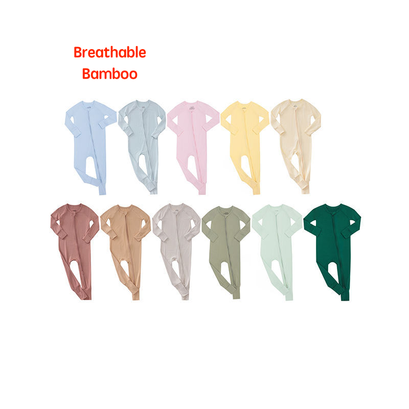 Bamboo Bodysuit Manufacturer - Soft Slim Fit Zip Romper Wholesale