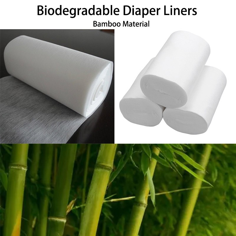 Diaper Liners Manufacturer - 30x18cm 100 Sheet Bamboo Flushable