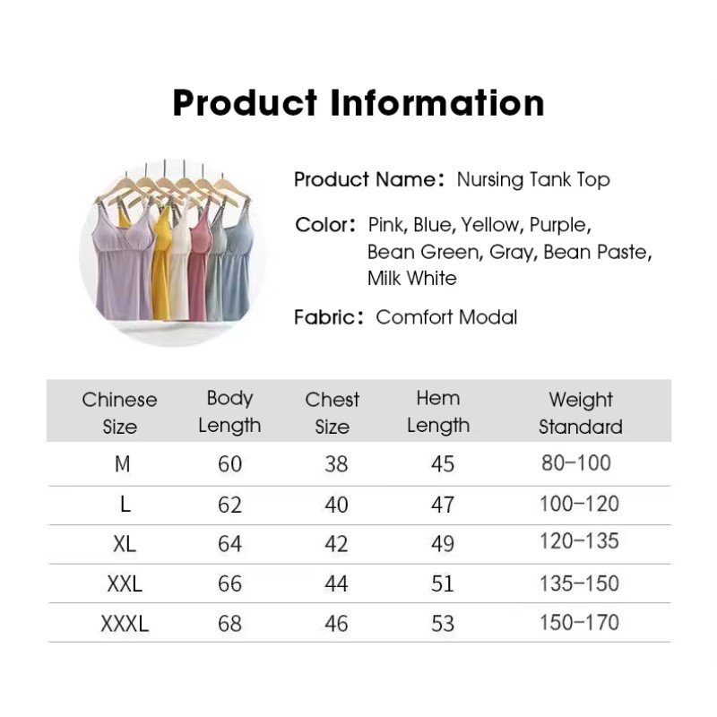 Nursing Vest Supplier - Modal Built in Bra Padded Tank Tops