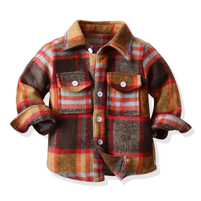 Baby Plaid Shirts Factory - Custom Printing Children Cotton Button Down