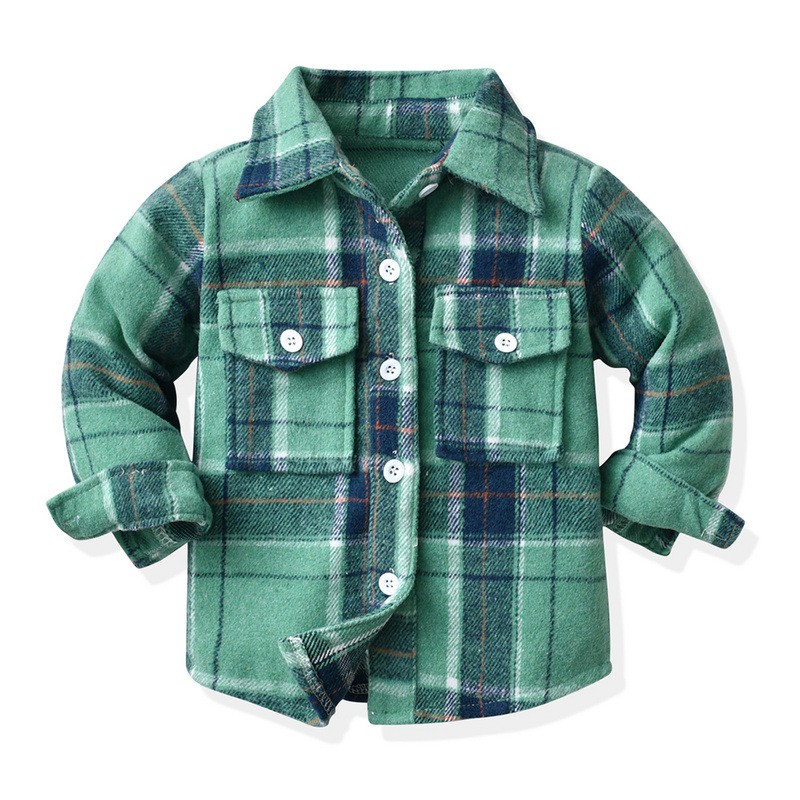 Baby Plaid Shirts Factory - Custom Printing Children Cotton Button Down
