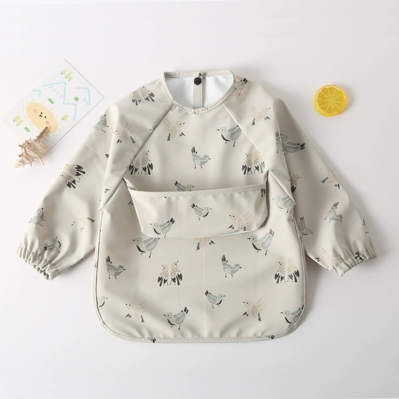 PU Baby Bib Manufacturer - Custom Logo Waterproof Feeding Apron