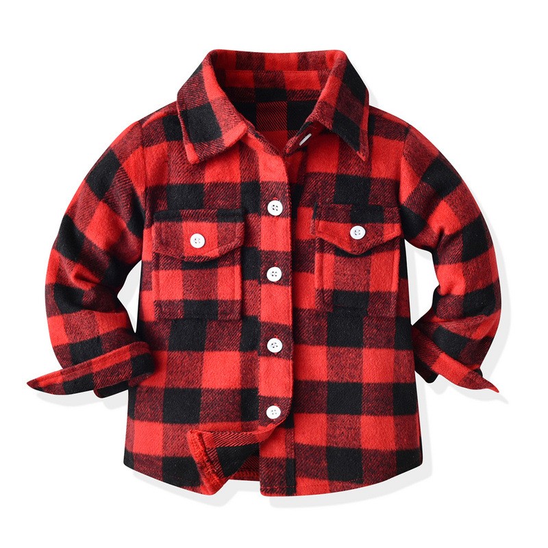 Baby Plaid Shirts Factory - Custom Printing Children Cotton Button Down