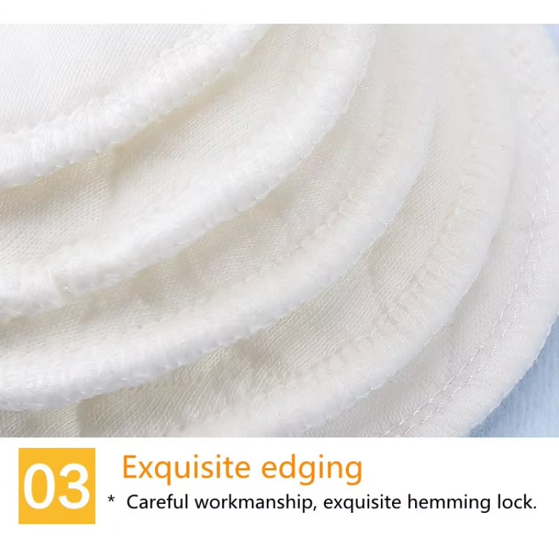 Reusable Nursing Pads Supplier - Custom Packaging 3 Layer Cotton