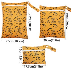 Halloween Wet Bag Supplier - Custom Polyester PUL Ziplock Storage