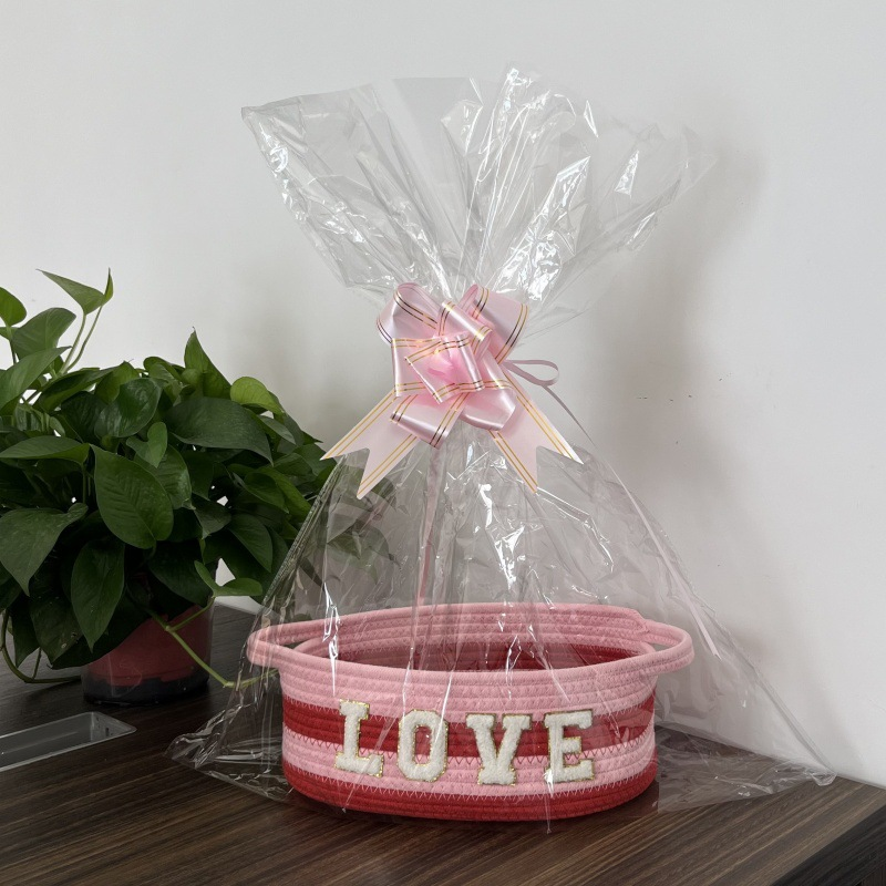 Storage Basket Supplier - Small Cotton Rope Baby Caddy with Handle