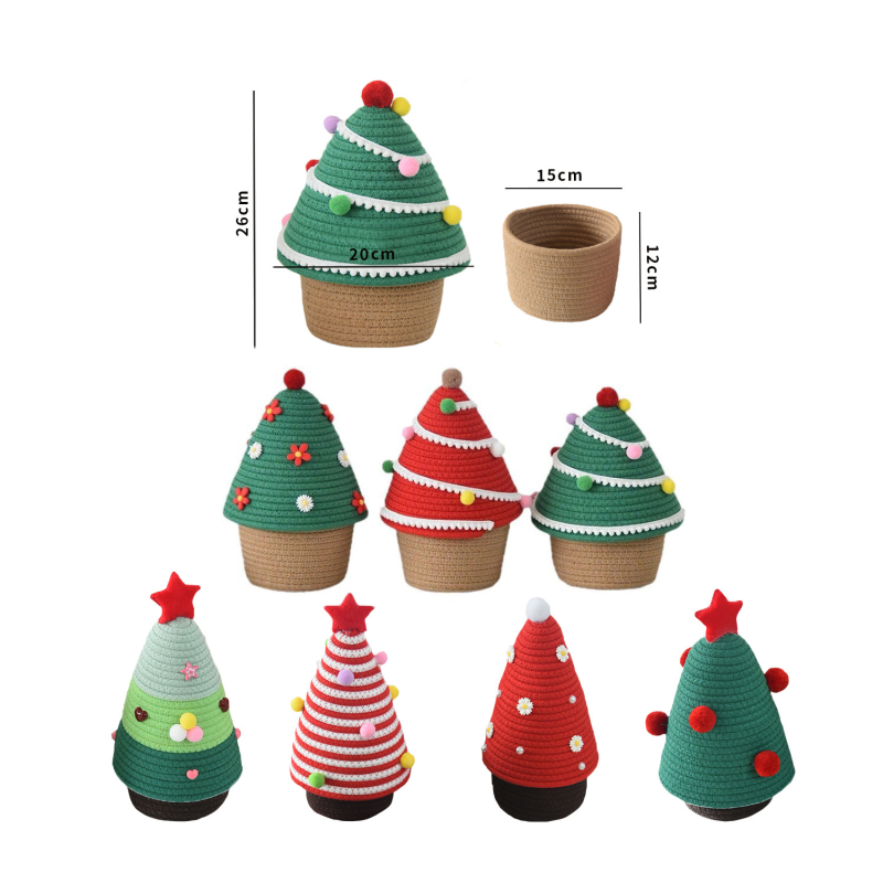 Christmas Basket Factory - Cotton Rope Woven Candy Storage Organizer