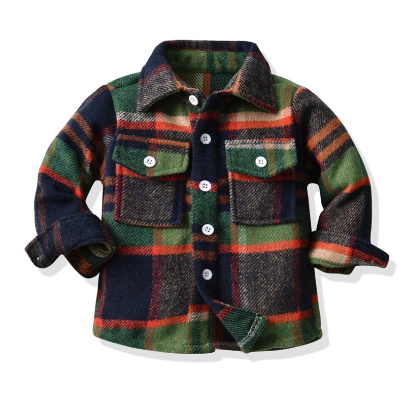 Baby Plaid Shirts Factory - Custom Printing Children Cotton Button Down