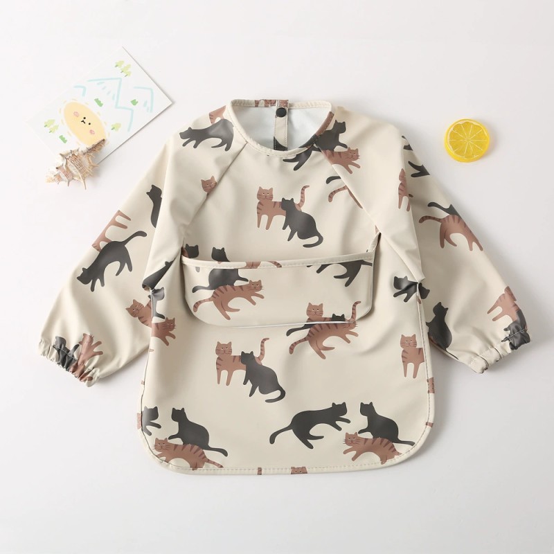 PU Baby Bib Manufacturer - Custom Logo Waterproof Feeding Apron