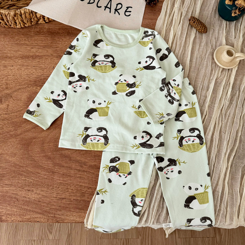 Kids Pajamas Supplier - Soft Cotton Printing Long Sleeve 2pcs Set