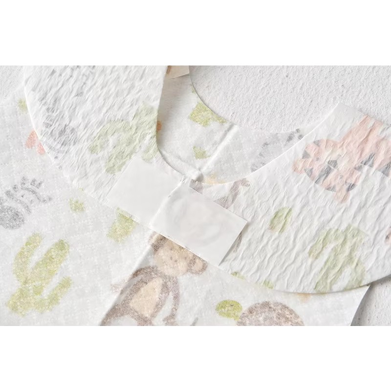 Disposable Baby Bib Supplier - 10pcs Waterproof No-woven Feeding