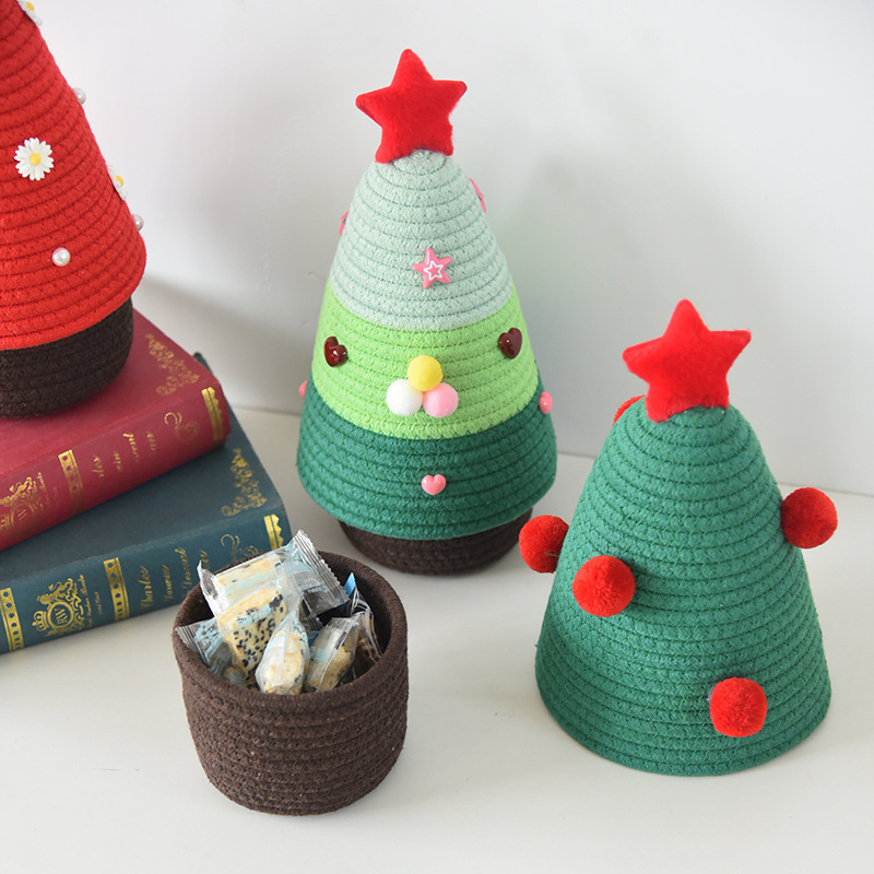 Christmas Basket Factory - Cotton Rope Woven Candy Storage Organizer