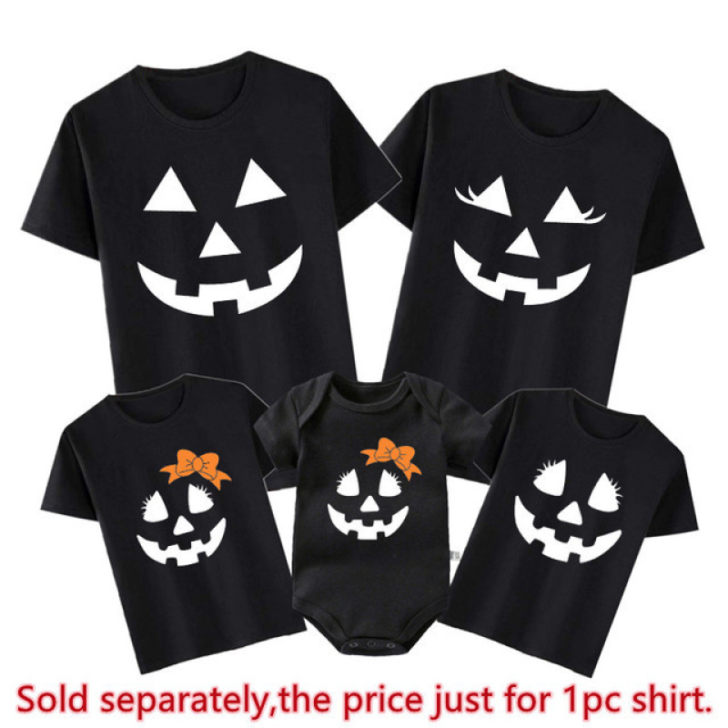 Family Matching Outfits Supplier - Halloween Short Sleeve T-shirt Couple Tops