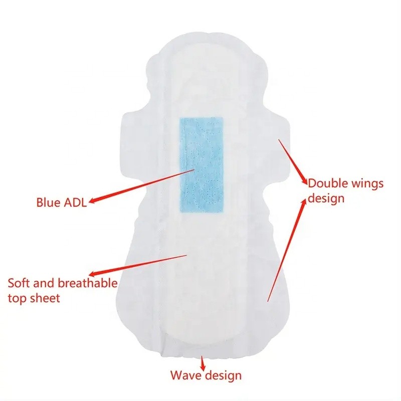 Sanitary Napkins Factory - Dry Breathable Cotton Winged 350mm