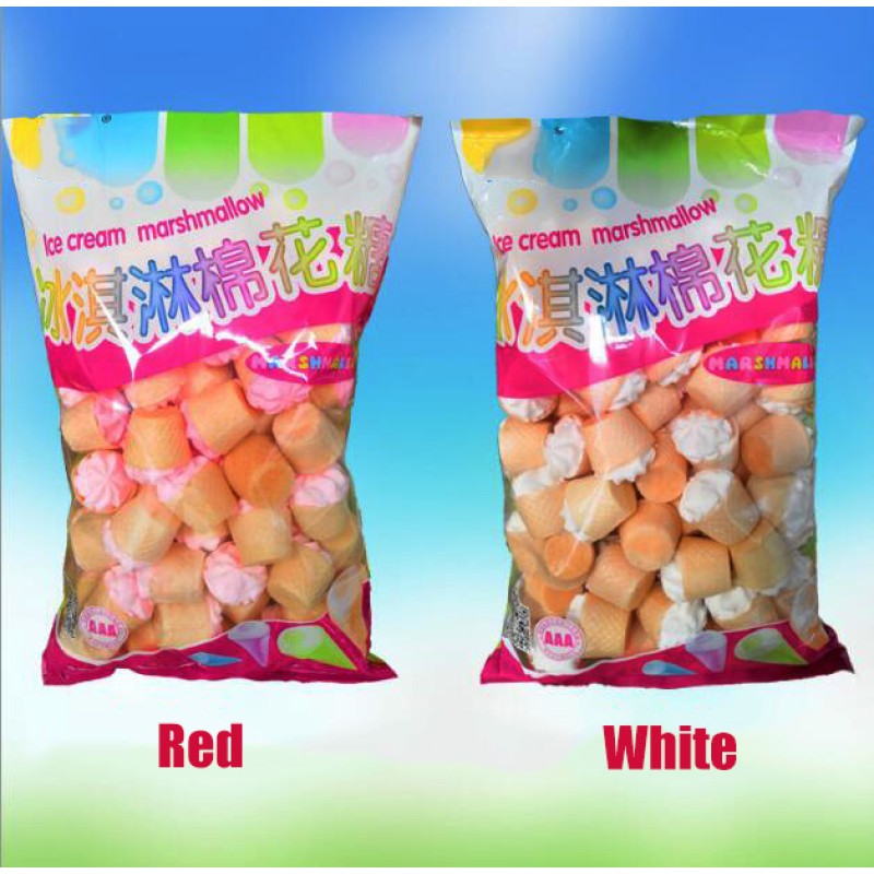 Cotton Candy Supplier Wholesale Halal Sweet Delicious Ice Cream Shaped Marshmallow