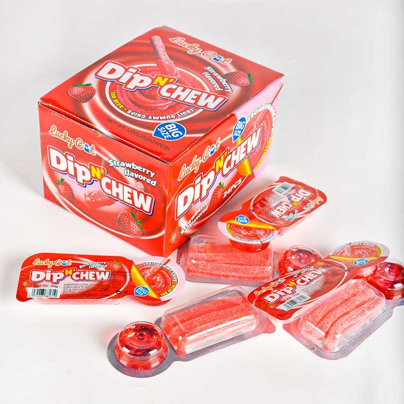 Sweet Strawberry Flavor Gummy Candy Dip Fruity Jam Candy