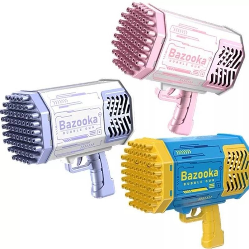 OEM Plastic 69 Holes Automatic Gatling Rocket Soap Bubbles Water Gun Toys