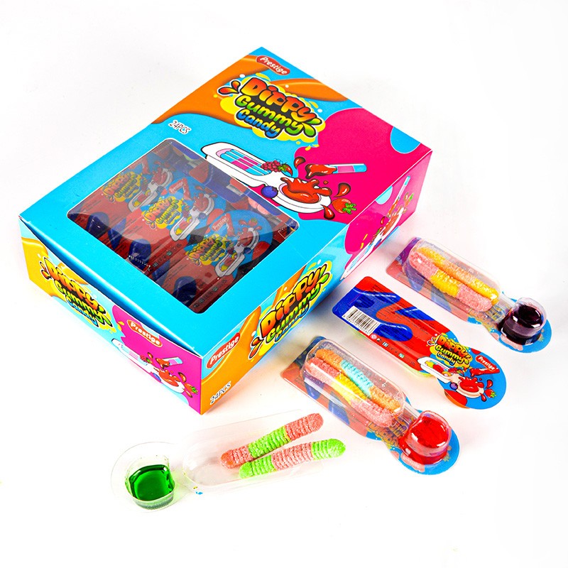 Sweet Mix Fruit Jam Juice Dip Drop Soft Gummy Candy and Sweets