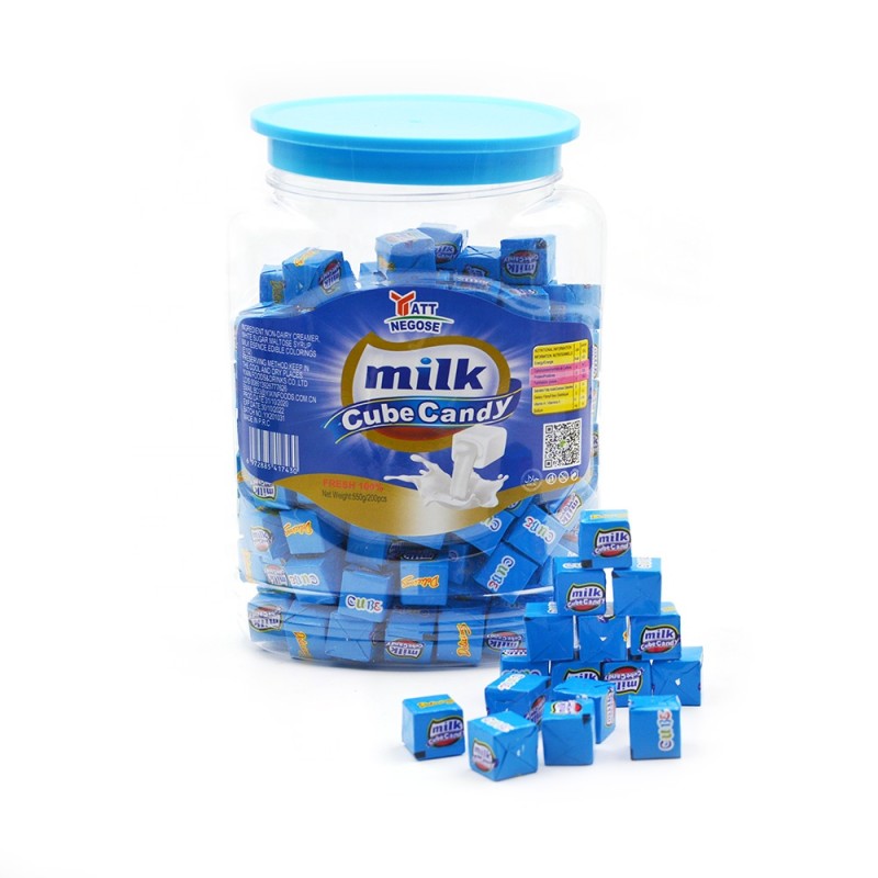 OEM Banana Milk Chocolate Chewy Cube Press Candy