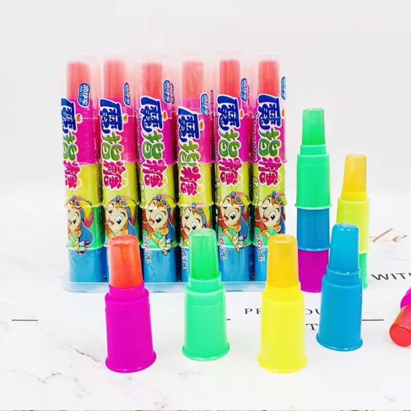 Wholesale Custom Halal Sweet Colorful Fruity Finger Toy Lollipop Candy