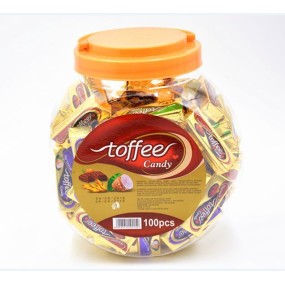 OEM Chocolate Milk Jam Filled Soft Chewy Toffee Candy