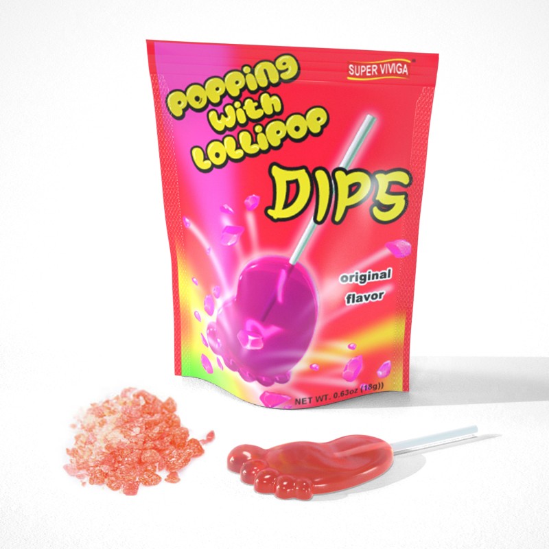 Superviviga Foot Shape Fruity Lollipop Popping Powder Candy