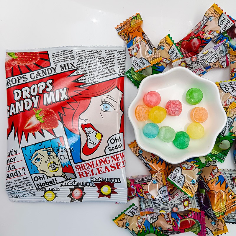 Superviviga Wholesale Custom Rainbow Ball Shape Super Sour Hard Candy