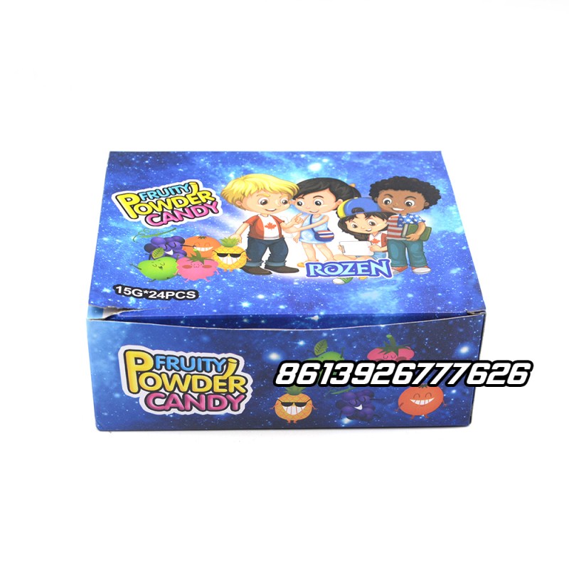 Custom Wholesale Straws Candy Fruit Flavor CC Stick Sour Powder Candy