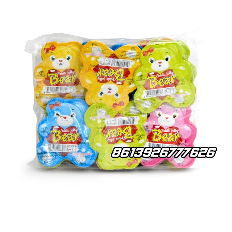 Wholesale Bear Shaped Assorted Flavor Fruit Jelly Pudding Candy