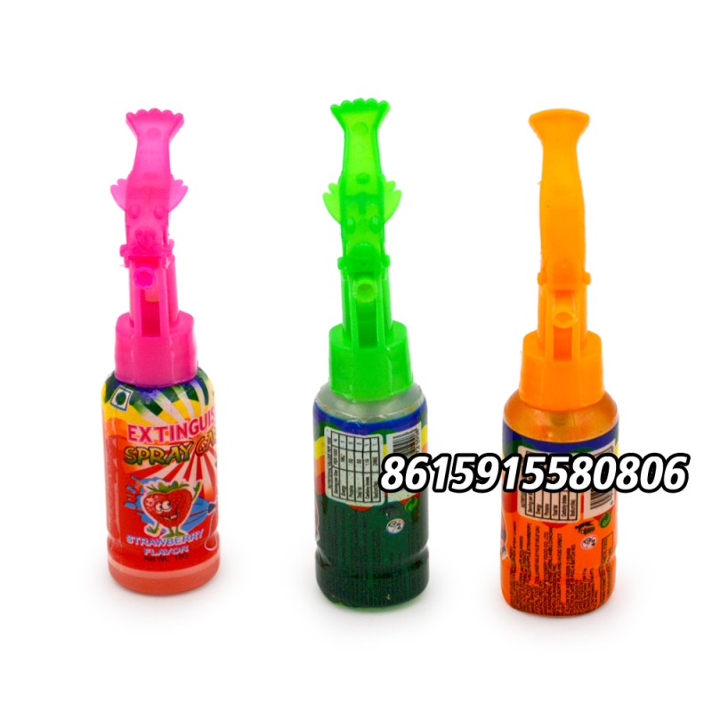 Halal Fire Extinguisher Shape Fruity Sour Spray Liquid Candy