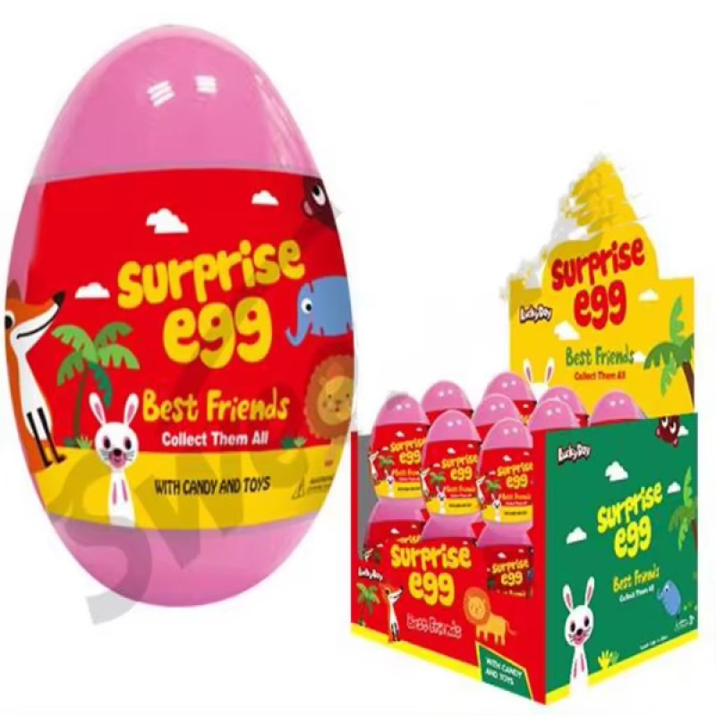 Wholesale Custom Candy Plastic Big Kids Surprise Egg Toys