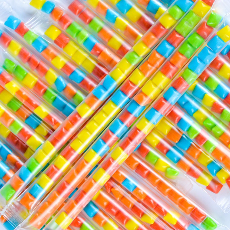 Wholesale Custom Assorted Mix Fruit Flavor Bubble Stick Bubble Gum