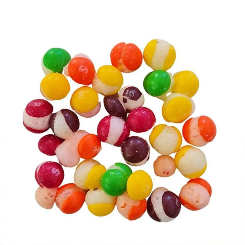 Wholesale Custom Colorful Sweet Sour Fruity Chewy Freeze Dried Jelly Beans Candy